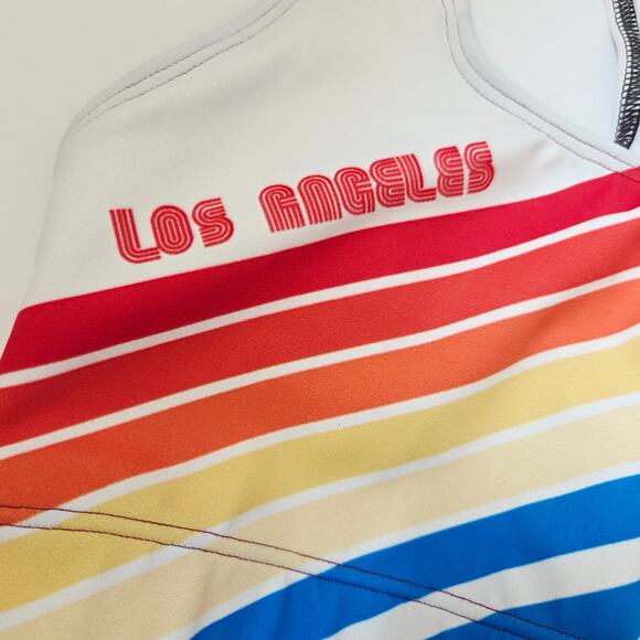 Poprageous 70's Los Angeles Swim Top Size Small - Picture 8 of 9